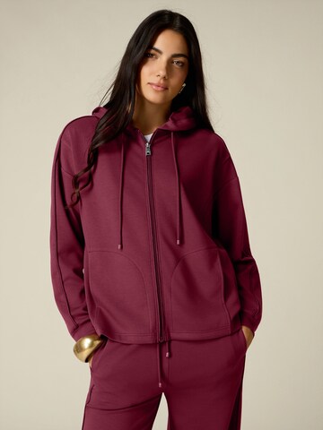 oltre - Sudadera con cremallera en rojo