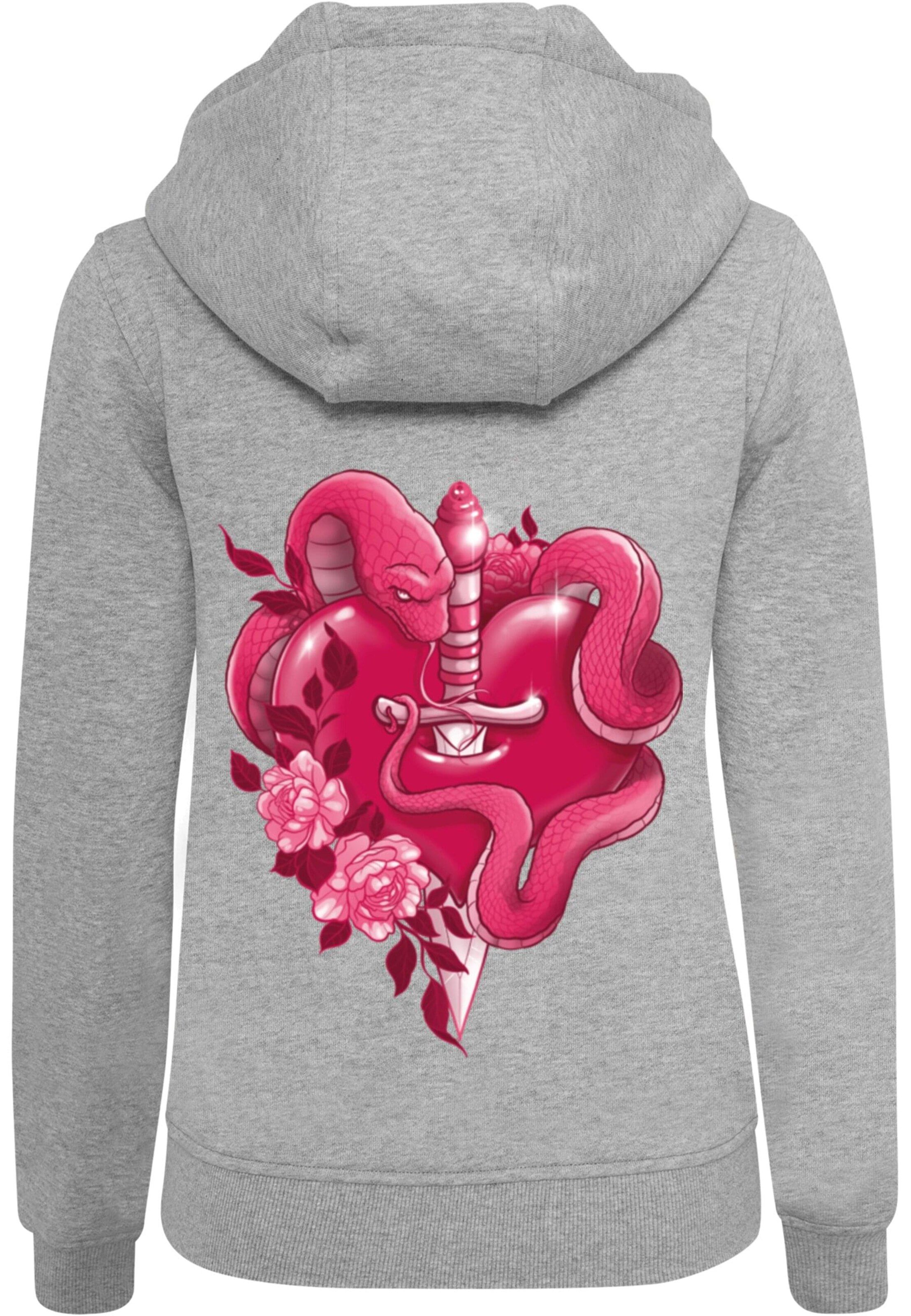 Felpa 'Snakes Heart' di Mister Tee in grigio
