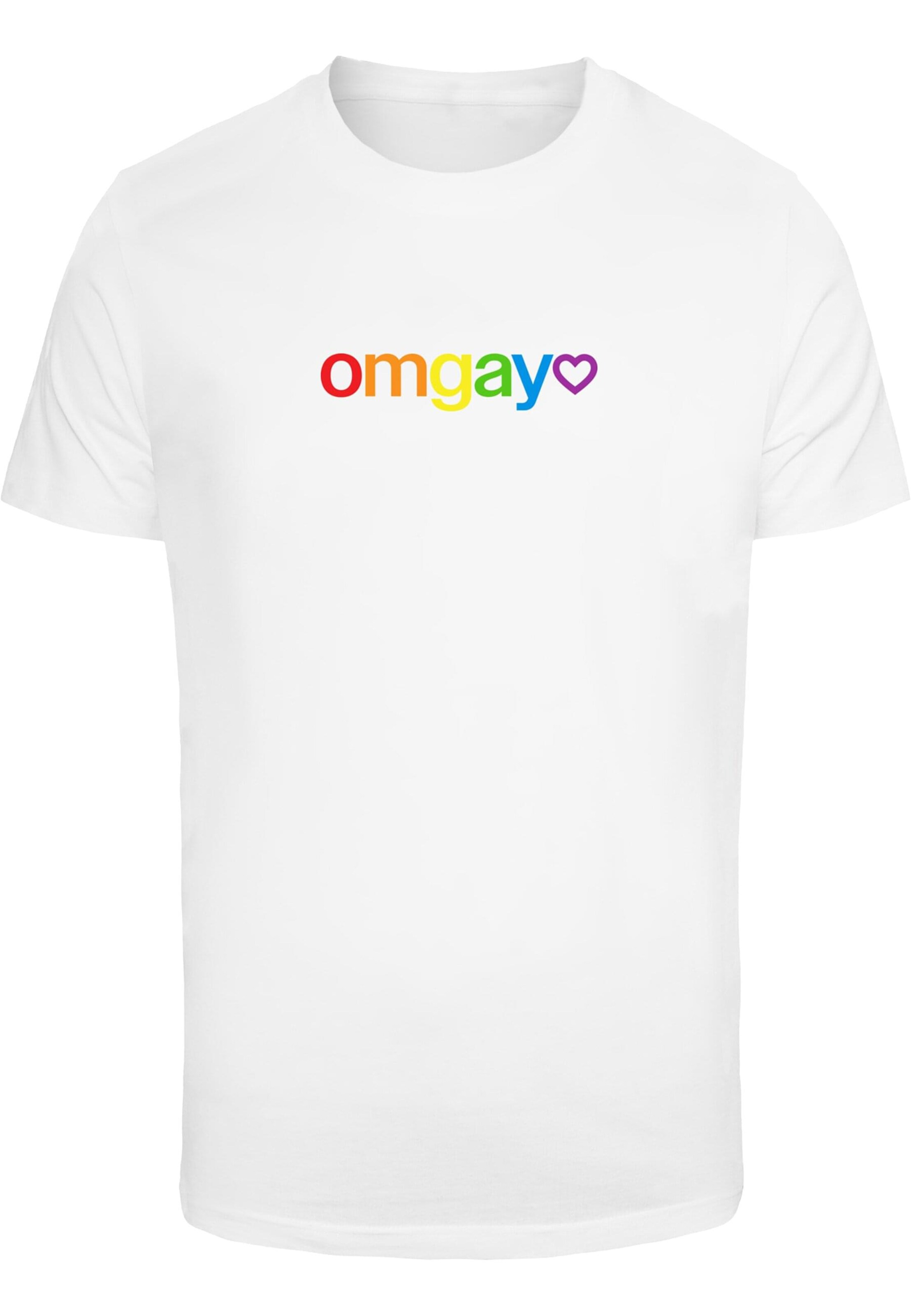 T-Shirt 'OMGay' Mister Tee en blanc : devant