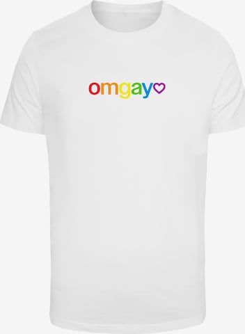 T-Shirt 'OMGay' Mister Tee en blanc : devant