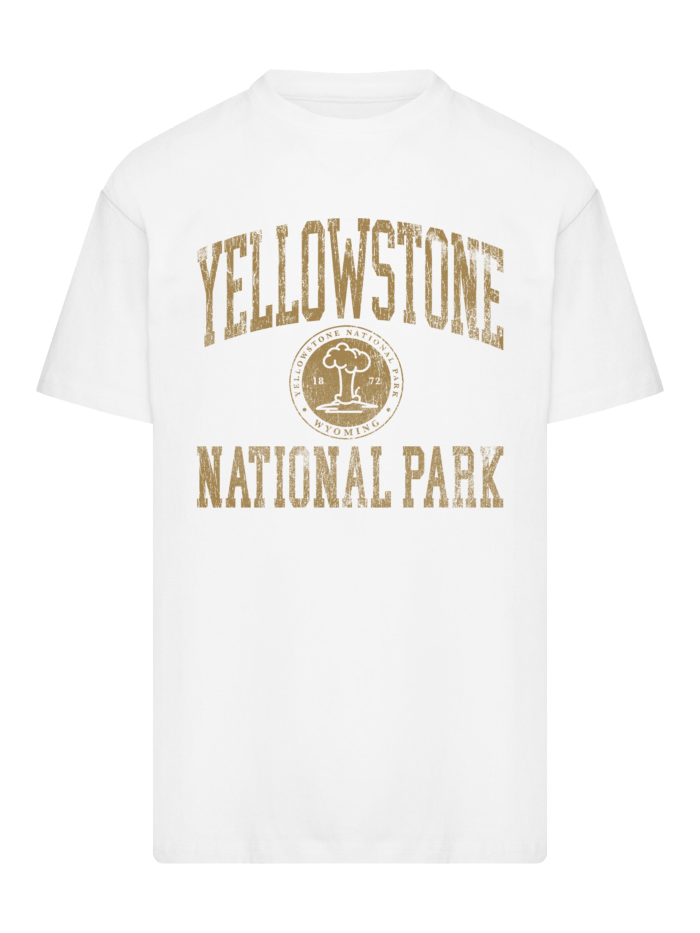 F4NT4STIC Shirt 'US National Parks Yellowstone Wyoming' in White: front