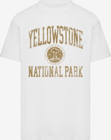 F4NT4STIC Shirt 'US National Parks Yellowstone Wyoming' in White: front