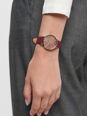 Tamaris Analoguhr in Rot: Vorderseite
