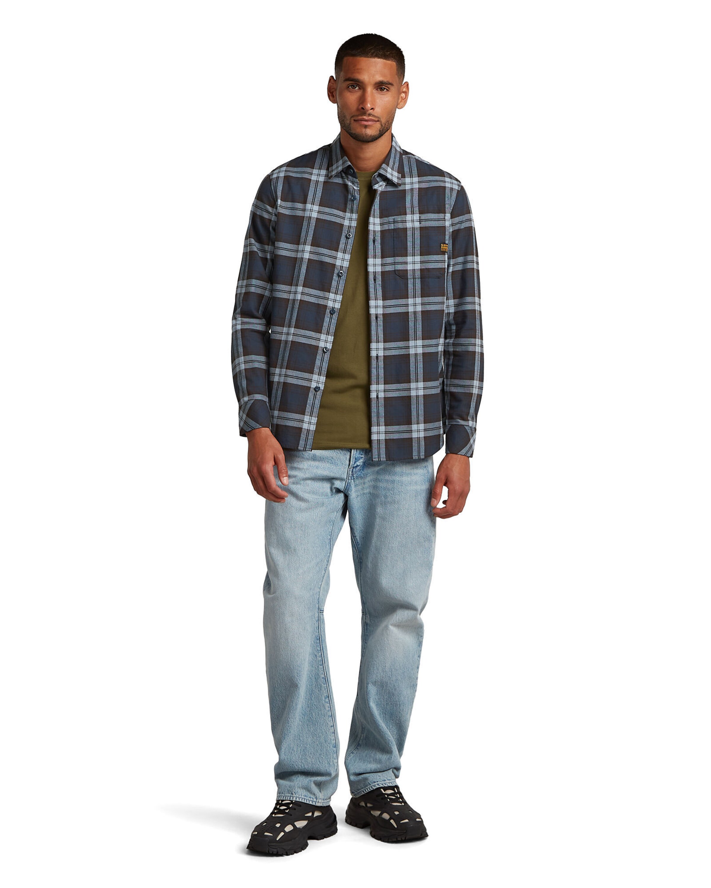 G-STAR Slim fit Overhemd 'Bristum 2.0' in Blauw