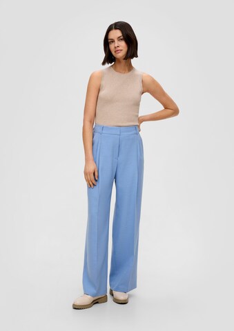 s.Oliver BLACK LABEL Wide leg Pleat-front trousers in Blue