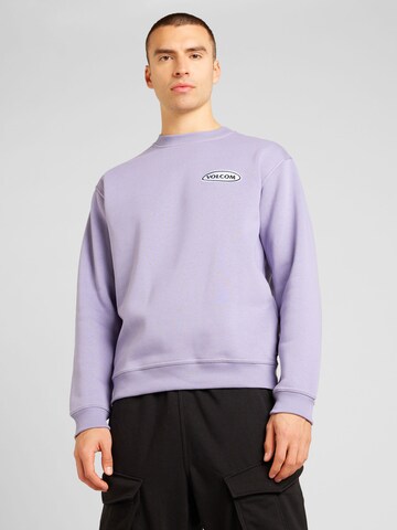 Volcom Sweatshirt 'WORKARD' in Lila: voorkant