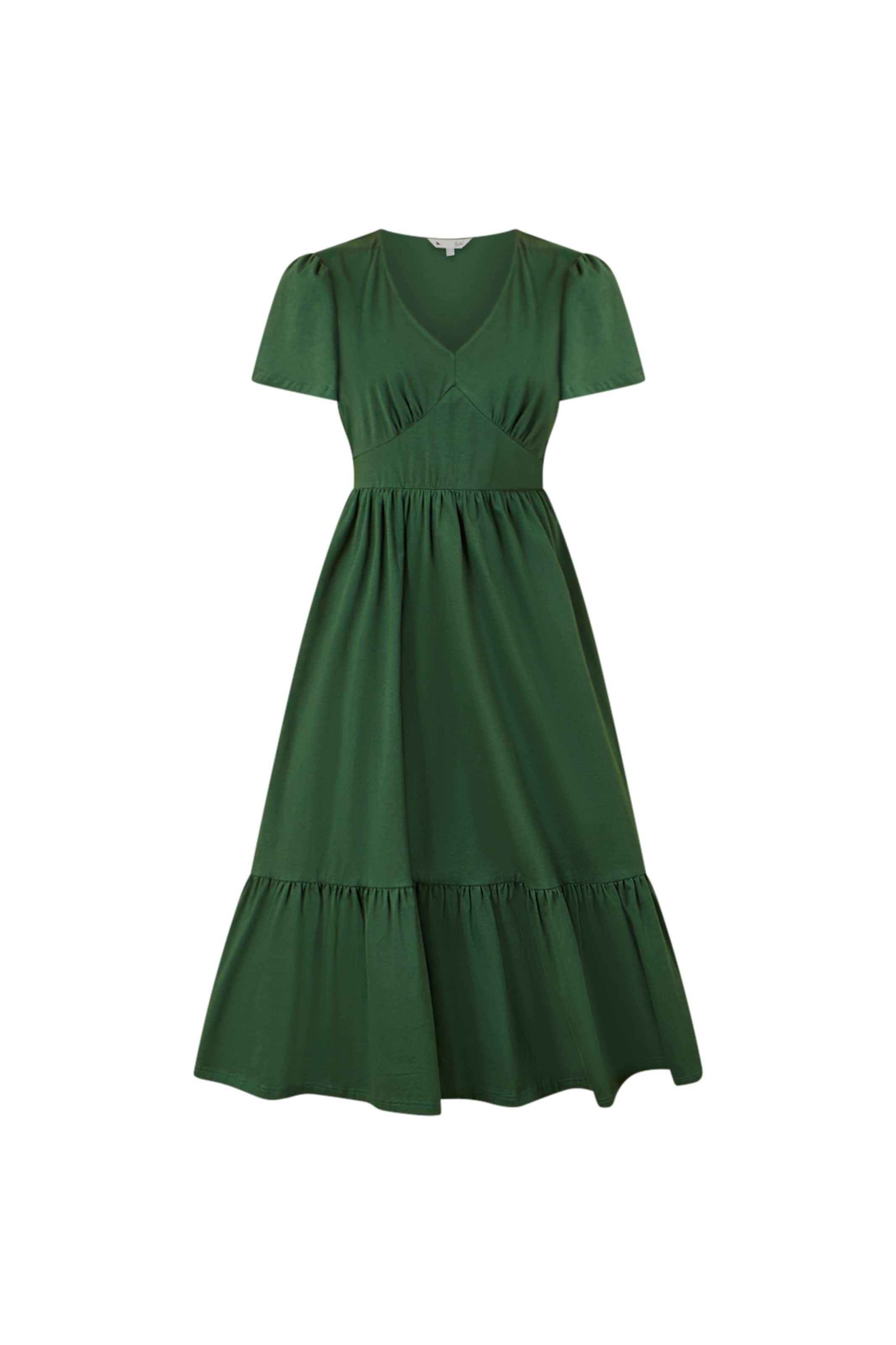 Yumi Kleid in Grün: Vorderseite