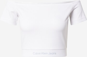 Calvin Klein Jeans Обычный Футболка в Белый: спереди