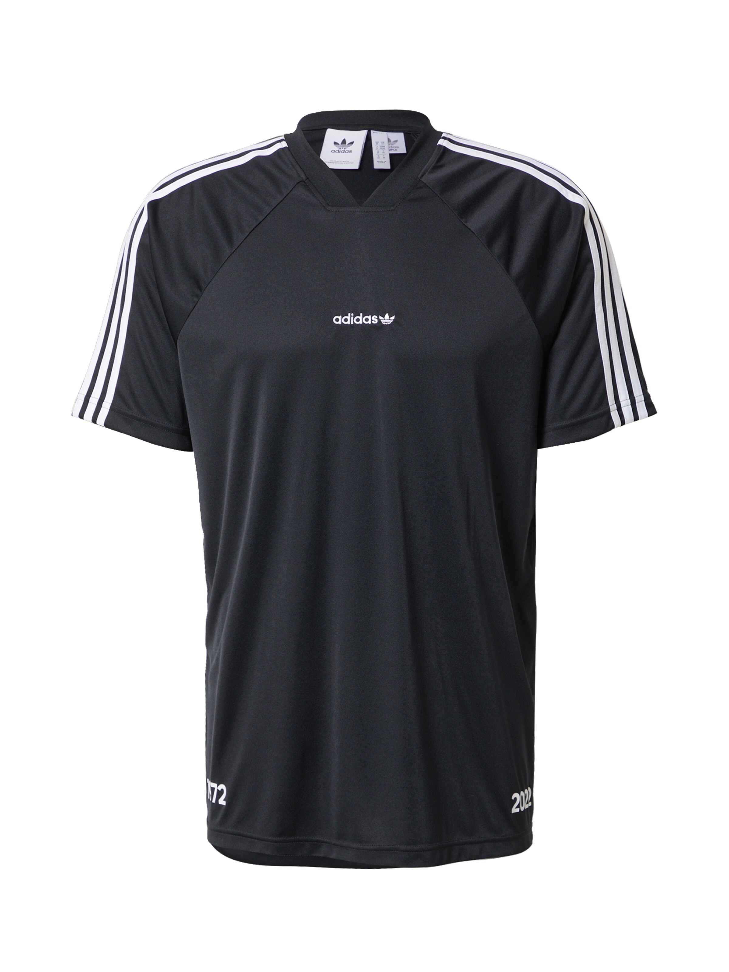 T-Shirt 'Trefoil' ADIDAS ORIGINALS en noir : devant