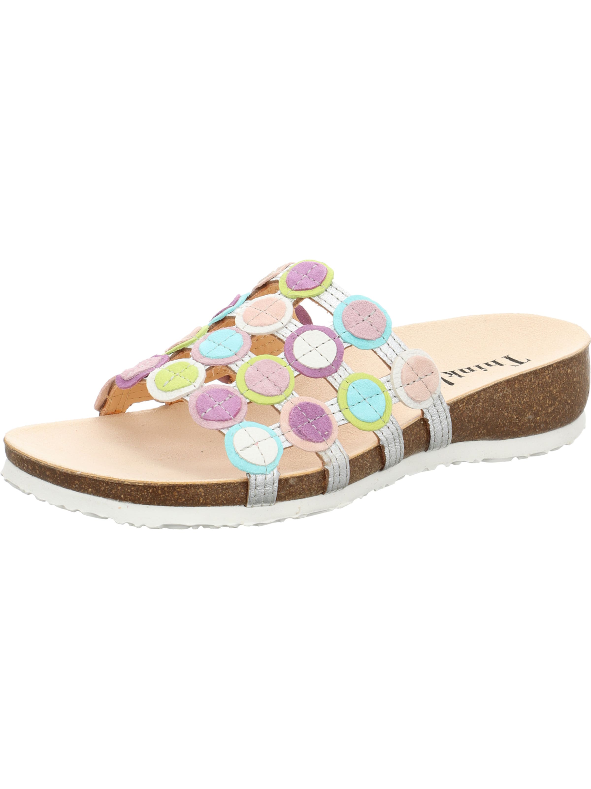 THINK! Pantolette 'Julia' in Silber: Vorderseite