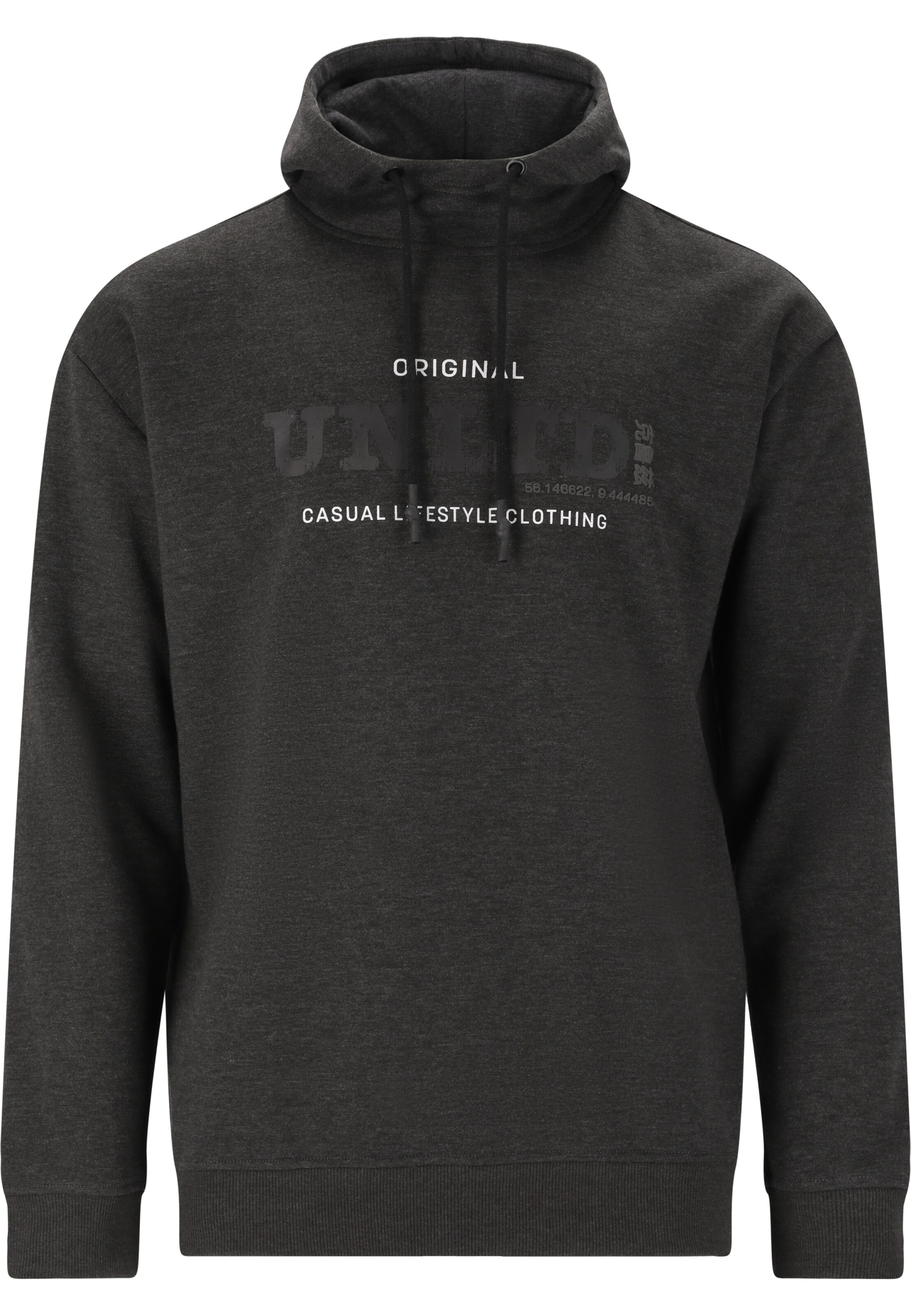 Cruz Kapuzenpullover 'Marco' in Grau: Vorderseite