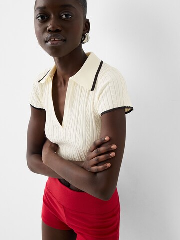 Pull-over Bershka en beige