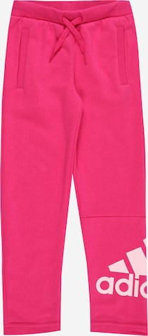ADIDAS SPORTSWEAR Normální Sportovní kalhoty 'Essentials French Terry' – pink: přední strana