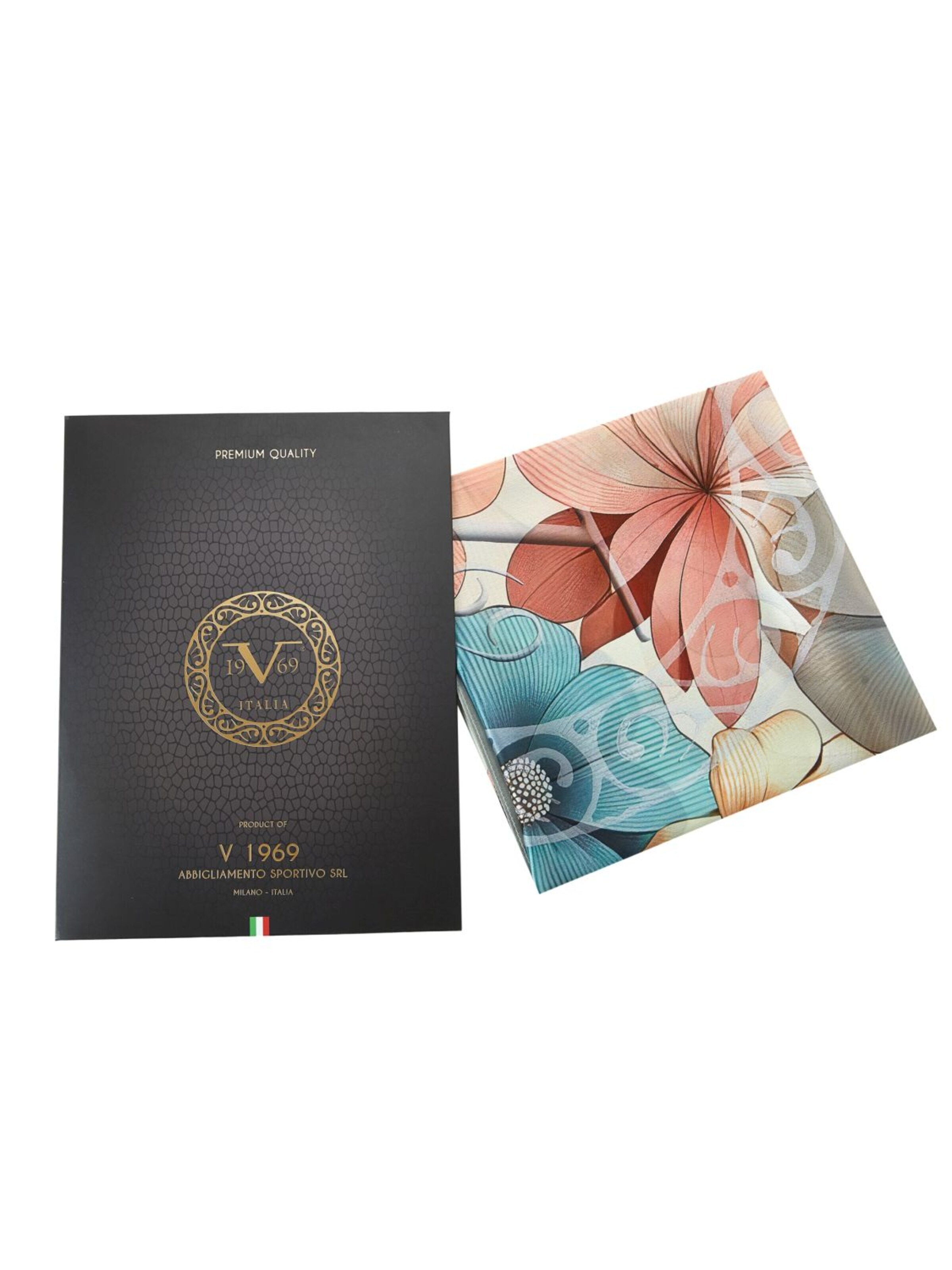 19V69 ITALIA Scarf 'Carré de soie Grand Spring Flowers' in Pink