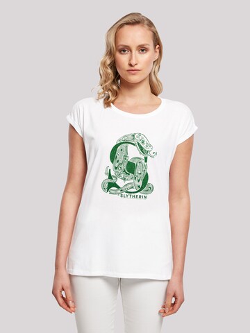 T-shirt 'Harry Potter Slytherin' F4NT4STIC en blanc : devant