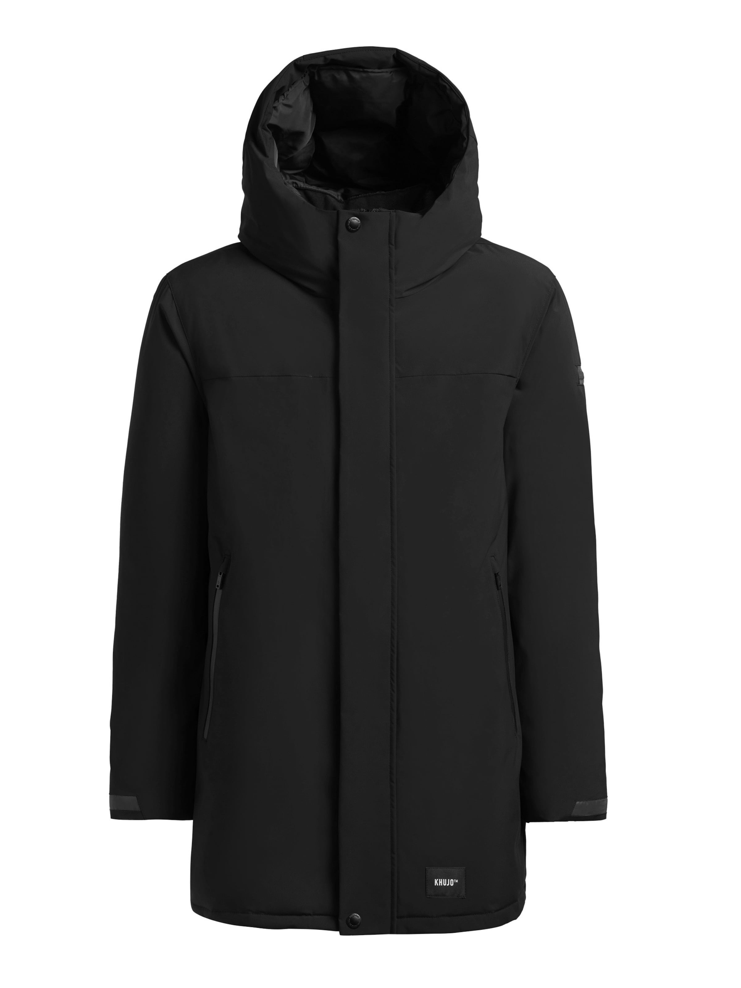 khujo Jacke 'Dehl' in Schwarz: Vorderseite