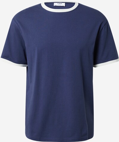 ABOUT YOU x Kevin Trapp Camisa 'Rasmus' em azul escuro / branco, Vista do produto