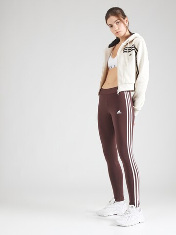 ADIDAS SPORTSWEAR Skinny Sports trousers 'ESSENTIAL' in Brown