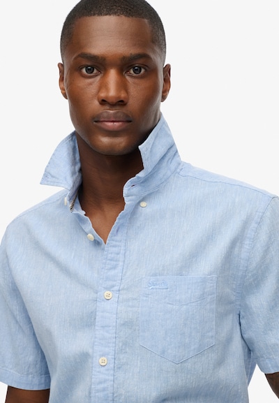 Superdry & Co Overhemd 'City' in de kleur Hemelsblauw, Productweergave