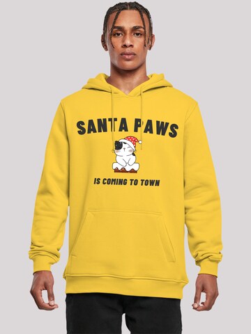 F4NT4STIC Sweatshirt 'Santa Paws Christmas Cat' in Geel