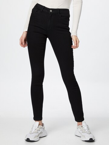 Skinny Jeans de la VILA pe negru: față