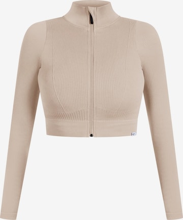 Smilodox Training jacket ' Slim Zeya ' in Beige: front