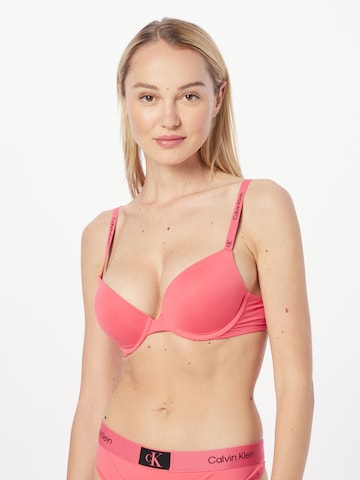 Calvin Klein Underwear Push-up Melltartó - rózsaszín: elől