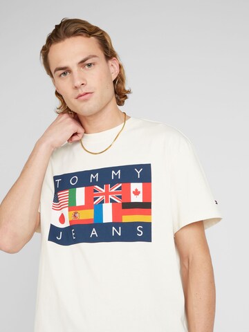 Tommy Jeans - Camisa 'ARCHIVE GAMES' em branco