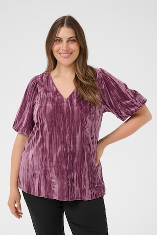 KAFFE CURVE Blouse in Purple: front
