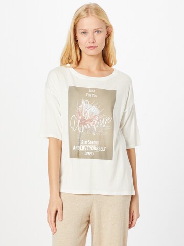 Cartoon T-Shirt in Beige: predná strana