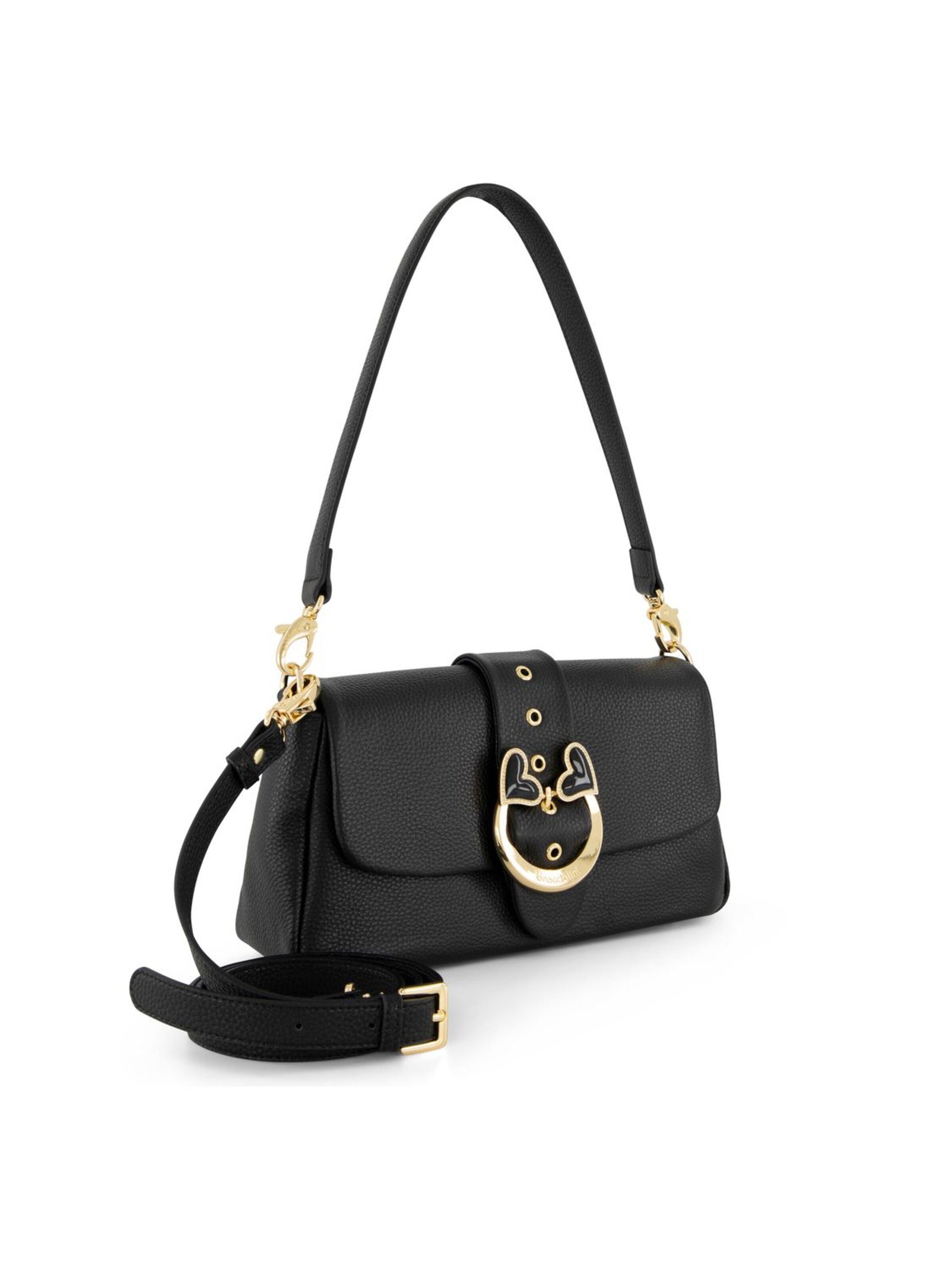 Borsa a spalla 'Baroque' di Braccialini in nero