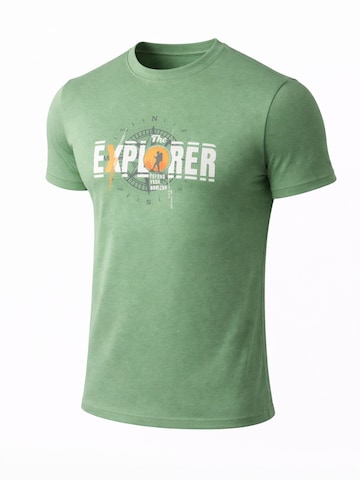 PANTONECLO Shirt 'Pantoneclo Men’s Crew Neck Short Sleeve T-Shirt'‌‌‌‌‌‌‌‌‌‌ in Grün: Vorderseite