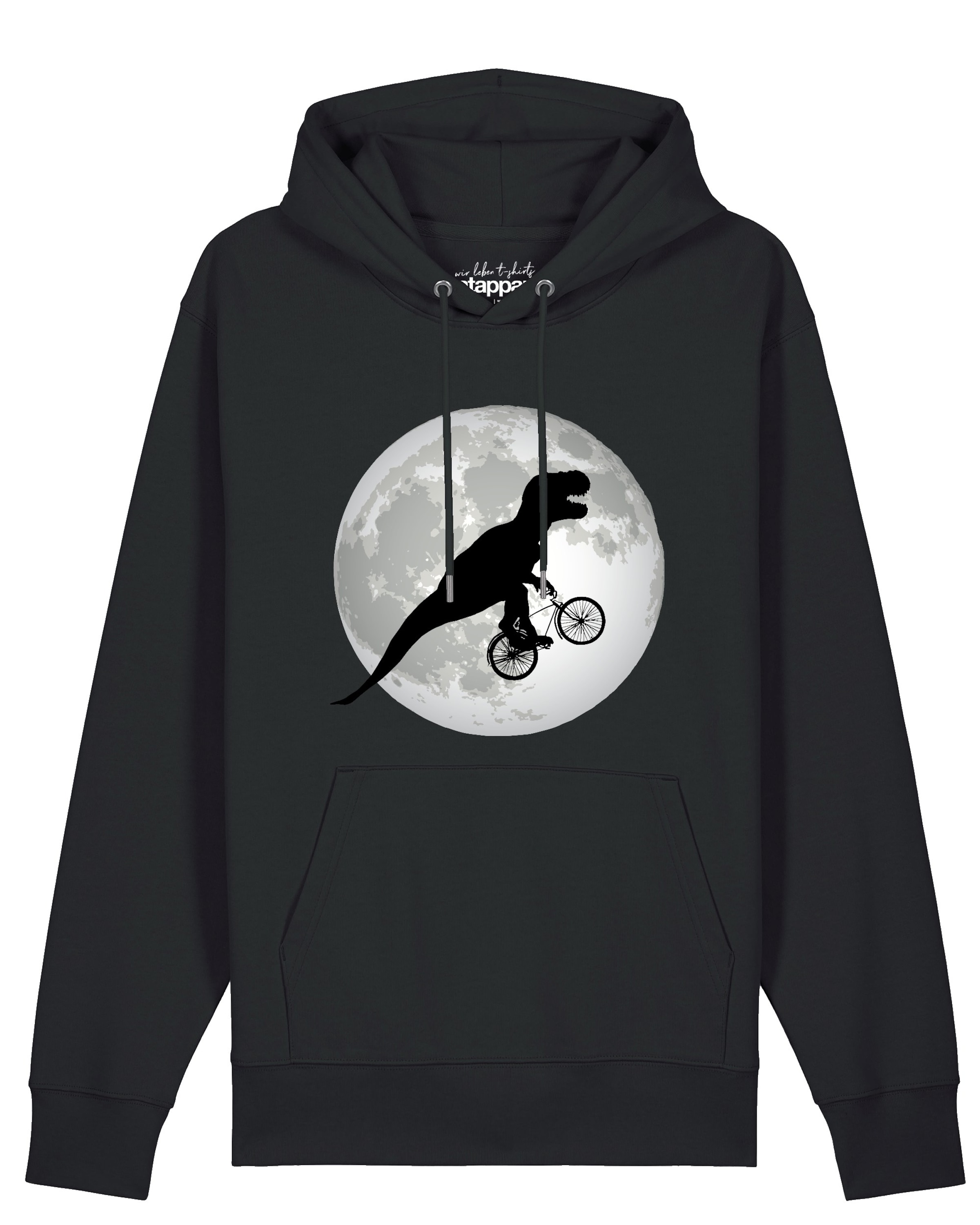 Sweat-shirt ' Flying TRex ' Watapparel en noir : devant