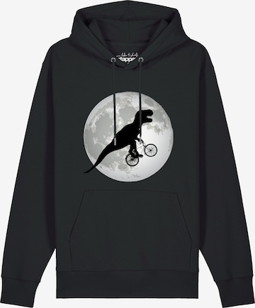 Sweat-shirt ' Flying TRex ' Watapparel en noir : devant