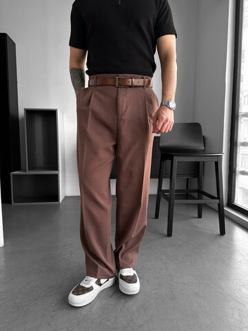 Loosefit Pantalon Kleidermafia en marron : devant