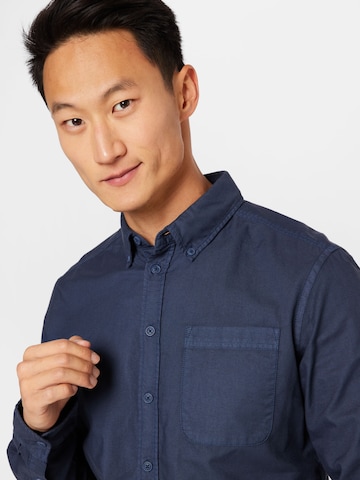 BLEND Regular fit Button Up Shirt 'Bugley' in Blue