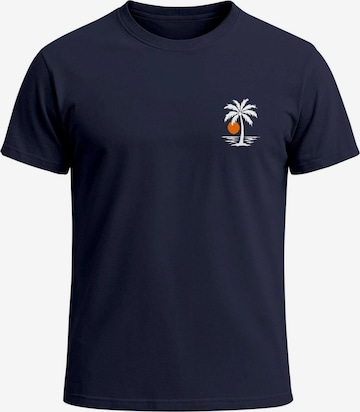 Neverless Shirt 'Beach Logo' in Blue: front