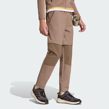 ADIDAS TERREX - regular Pantalón de montaña 'CLIMA365' en marrón