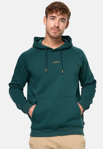 INDICODE JEANS Sweatshirt 'Virginia' in Groen: voorkant