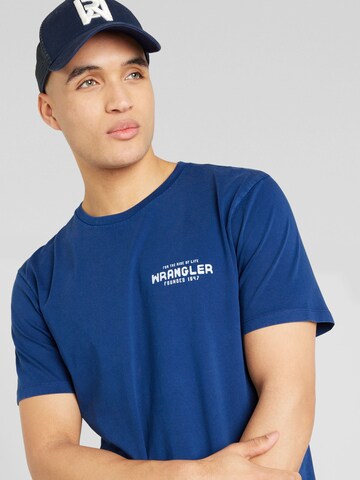 WRANGLER T-shirt i blå