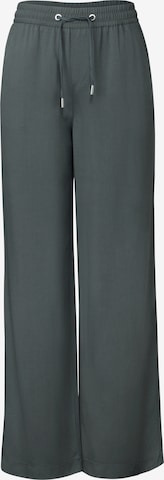 STREET ONE Wide Leg Twill Hose in Grün: Vorderseite