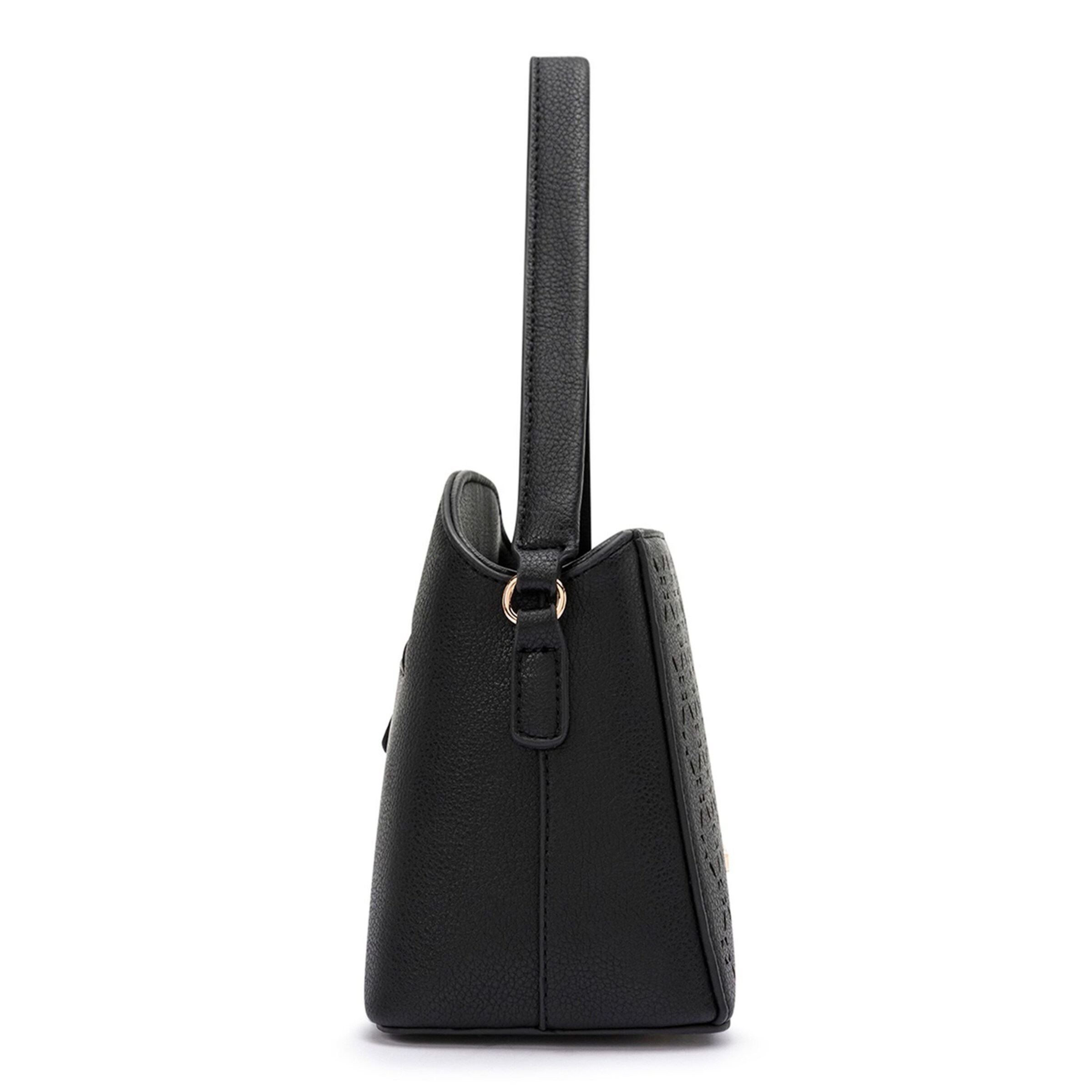 L.CREDI Shoulder Bag 'Orchidea' in Black