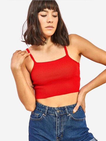Bianco Lucci Gebreide top in Rood