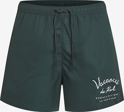 Karl Lagerfeld Uimashortsit 'Vacances de Karl' värissä tummanvihreä / valkoinen, Tuotenäkymä