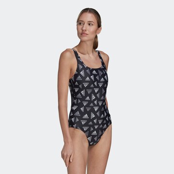 Maillot de bain sport ADIDAS SPORTSWEAR en noir : devant