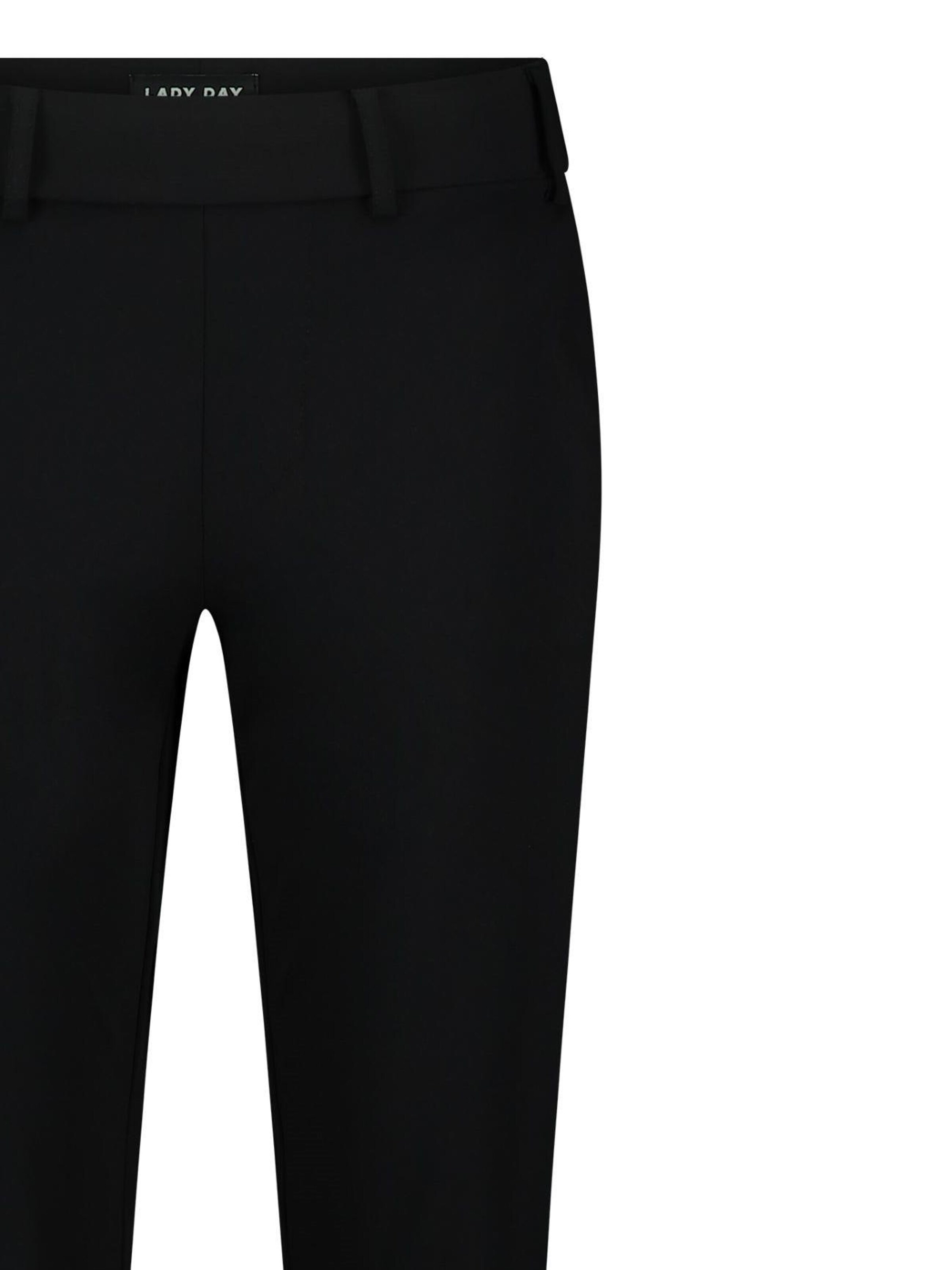 Lady Day Regular Trousers 'Lady Day Poppy Long Zwart' in Black