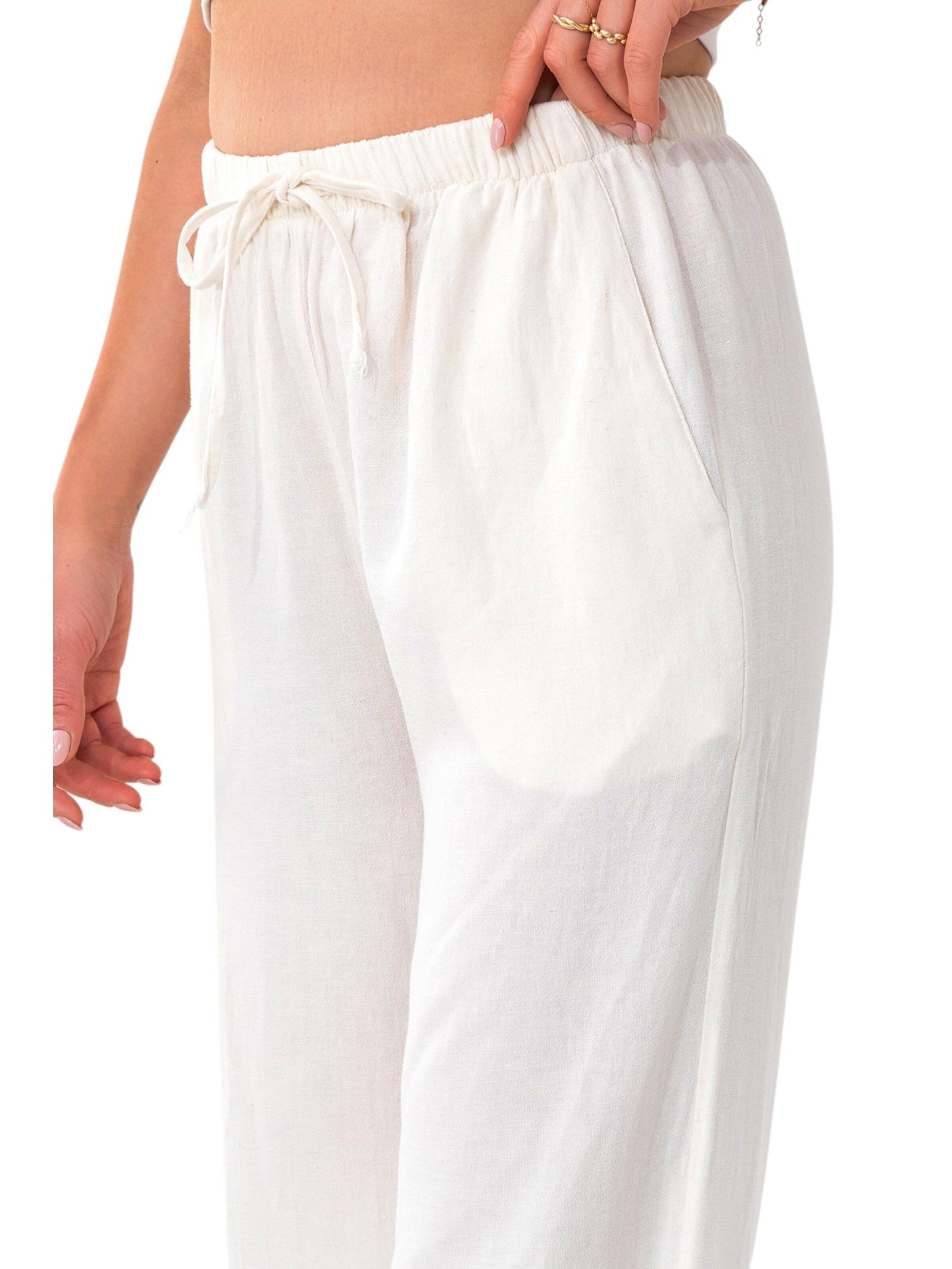 Wide Leg Pantalon 'SAIRA' WENOR en blanc