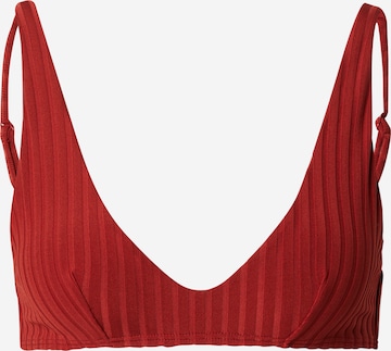Calvin Klein Swimwear - Triangular Top de biquíni em vermelho: frente