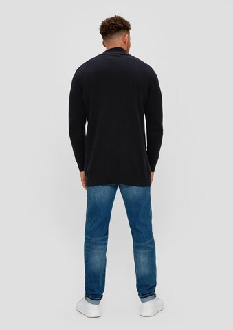 s.Oliver Men Tall Sizes Knit Cardigan in Black