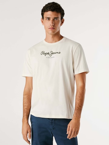 T-Shirt 'EGGO' Pepe Jeans en blanc : devant